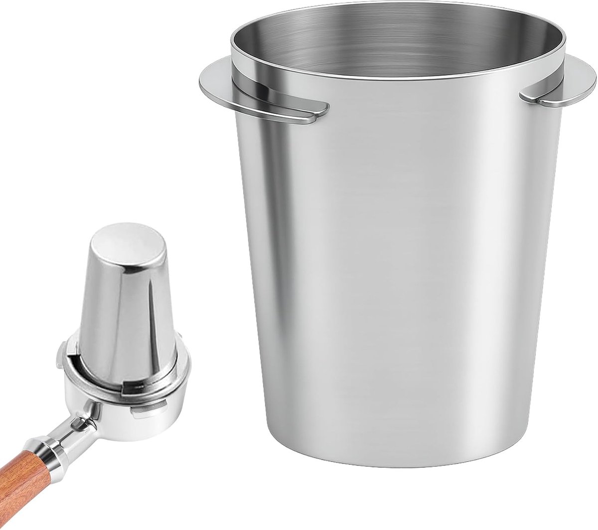 51 mm, espressomaatbeker van roestvrij staal, koffiezeefhouder, doseerring, 51 mm, zeefhouder, accessoires, koffiedoseerbeker, koffieaccessoires voor 51 mm doseerbeker