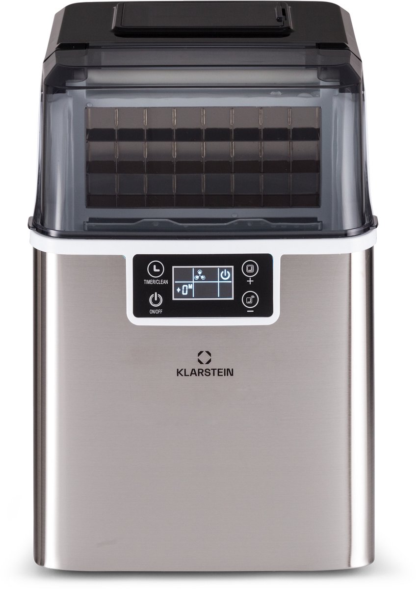 Klarstein IJsblokjesmachine Chios 20 kg/24 h auto-clean 3,2 liter watertank - IJsmachine - voor Bar voor Thuis - Snel - voor Keuken - LCD Display Compact - Ice Maker - Ice Cube Maker - IJsmaker - IJsblokjesmaker - Eismaschine
