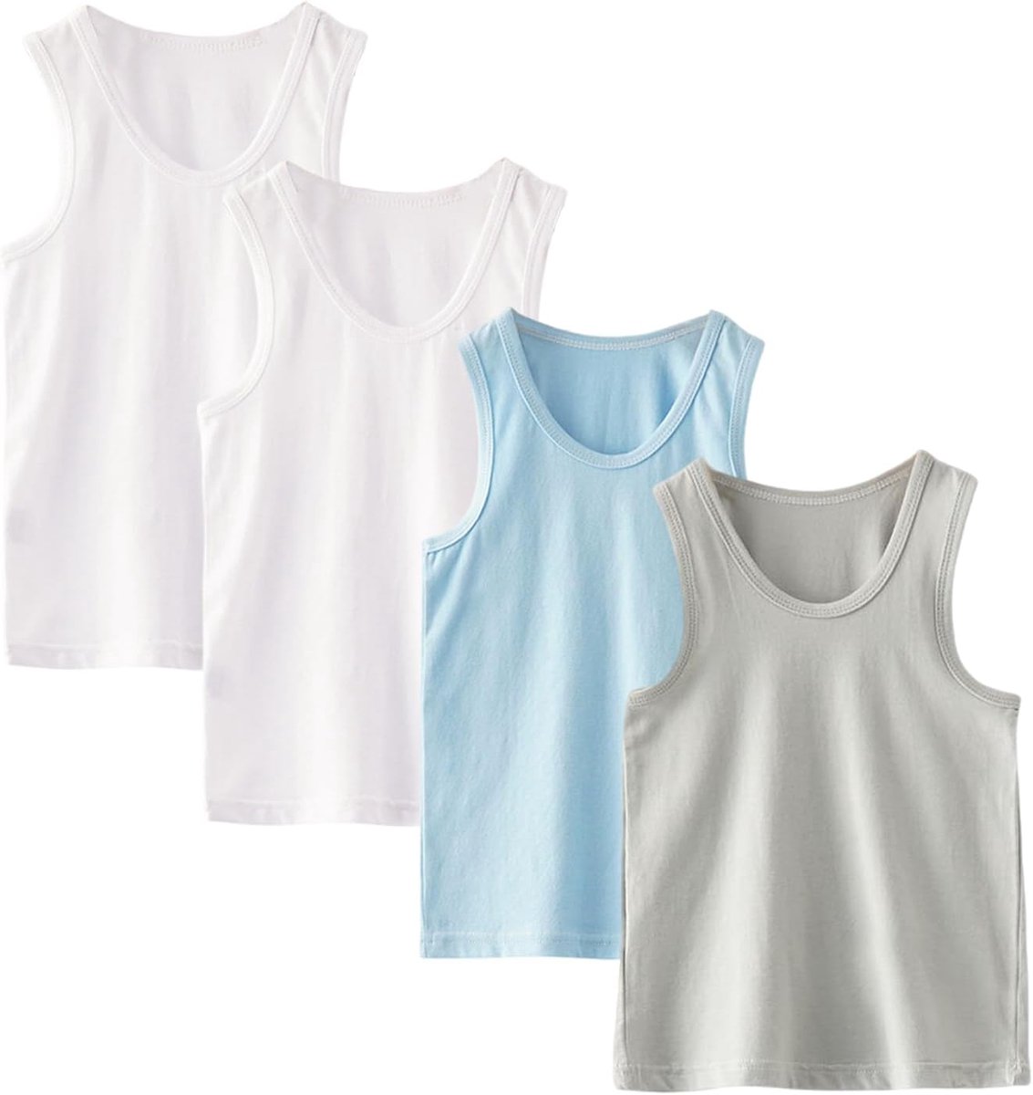 5Pack Zachte Onderhemd Tanktop Katoen Onderhirt Mouwloze Shirts Voor Kinderen Jongens 2-8jaar