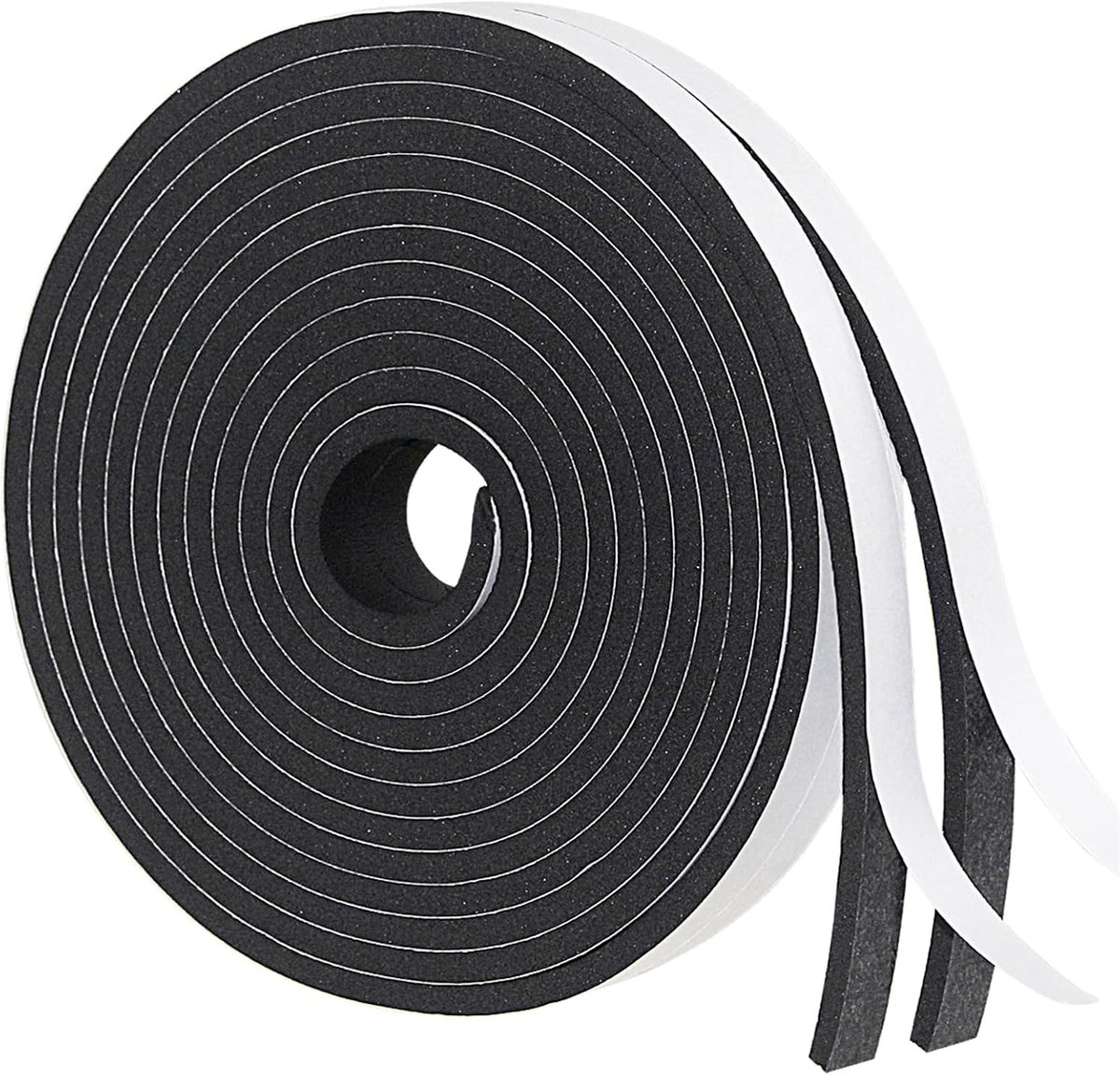 zelfklevend, 25 mm (B) x 25 mm (D), schuimrubber, zelfklevend, voor deuren ramen, geluidsisolatie, anti-botsing, stofdicht, afdichtingstape, 25 mm x 25 mm x 2 m, 2 rollen
