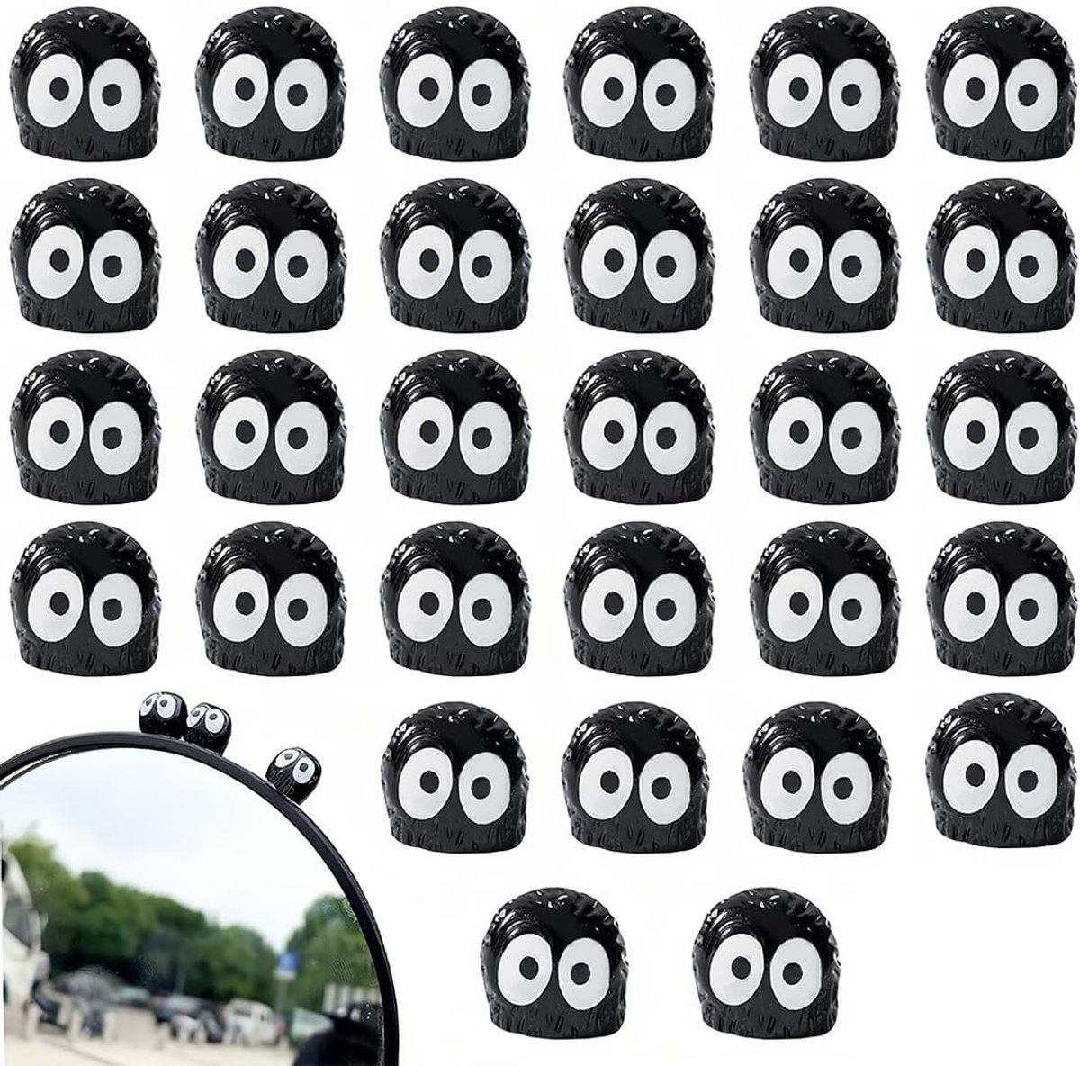 Dailygoods- Autodecoraties 30 Stuks - Brikettendecoratie van Hars - Miniatuurdecoraties - Niet-hechtende Lijm - Geschikt voor DIY - Lange Levensduur
