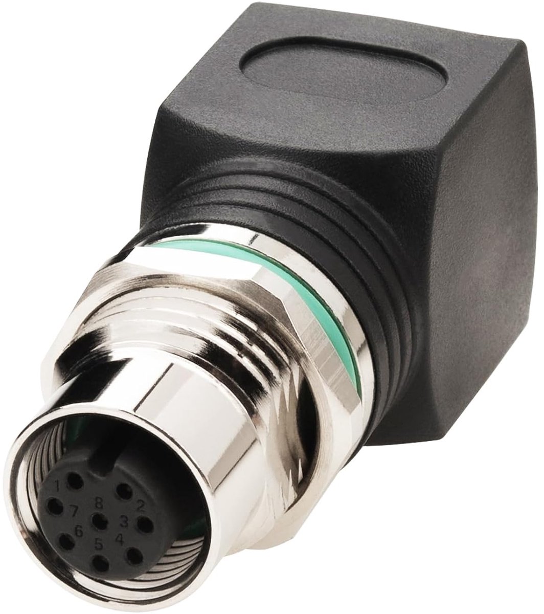 Vrouwelijke 8-pins RJ45 adapter A-code, Cat6/Cat5 IP68 afgeschermde industriële ethernet-adapter voor Basler Cognex industriële camerasensor