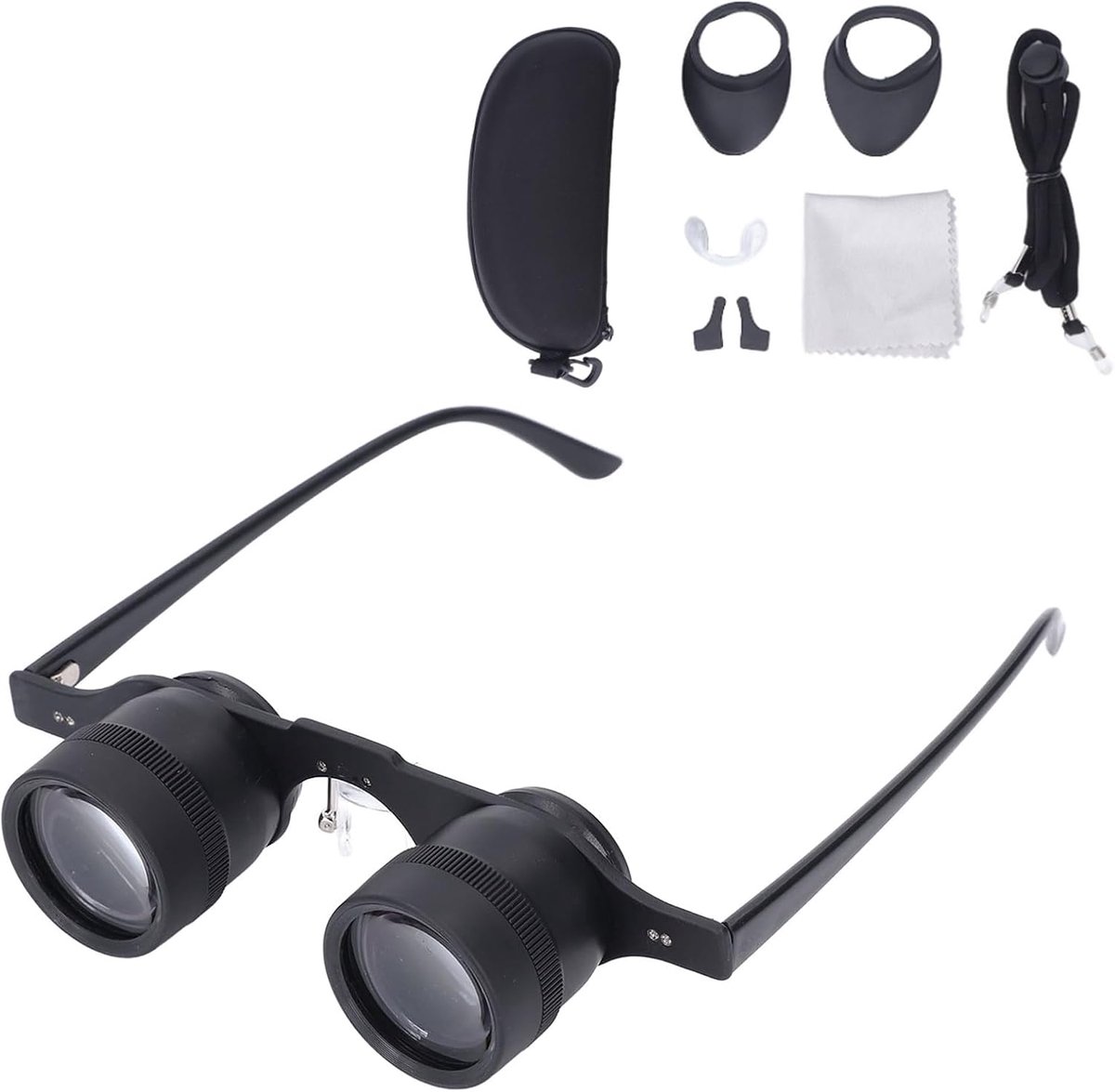 Dailygoods- Verrekijkerbril 10x Zoom - Handsfree Telescoopbril - Verstelbare Pupilafstand - Ideaal voor Sport/Concerten - Duurzaam Ontwerp - Uitsteken