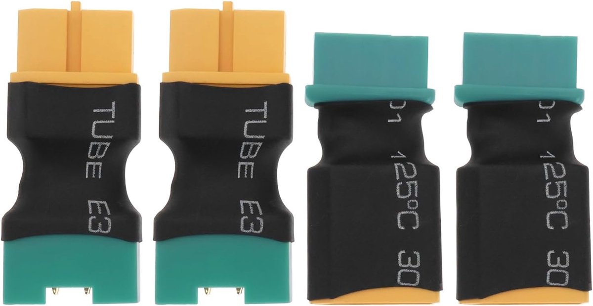 4 stks MPX naar XT60 Connector Adapter 6-Pin MPX Mannelijk Vrouwelijk naar XT60 Mannelijk Vrouwelijk Vergulde Anti-Polariteit Adapter voor RC Multiplex Lipo Batterij