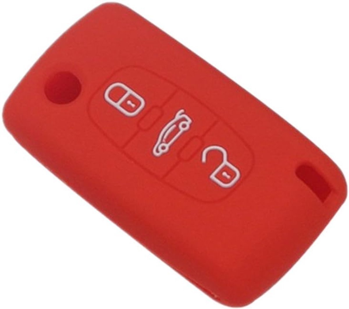 Autosleutelhoes voor Peugeot RCZ 107 206 207 208 306 307 308 407 408 508 voor Citroën C1 C2 C3 C4 C5 C6 C8 3 toetsen vouwsleutel (rood)