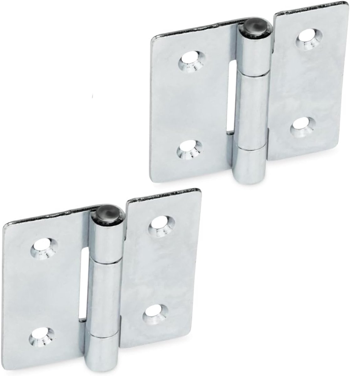 Scharnieren - GN 136-ST-40-40-C | Staal verzinkt, blauw gepassiveerd | Stift roestvrij staal | 2 stuks, lengte: 40mm x 40mm