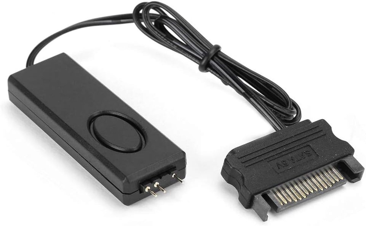 ventilatorlichtcontroller 5V ARGB SATA-pin pc-accessoires voor 3-Pin ARGB behuizing LED-verlichting zwart
