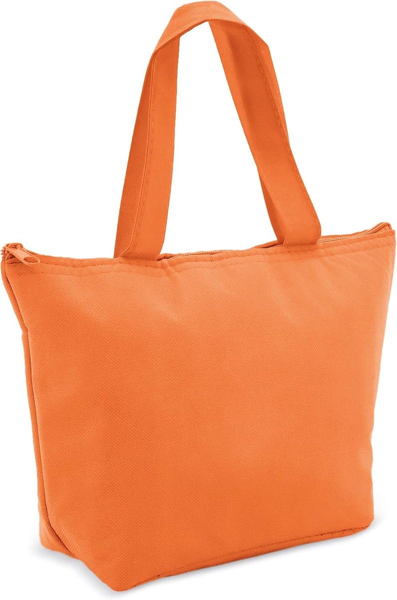 Koeltas | Mini Opvouwbare Thermische Lunchtas met Rits en Handvat | Houdt Drankjes, Snacks en Lunch Koel of Warm | School, Kantoor, Strand, Picknick, Medicijnen en Cosmetica (1st, Oranje)