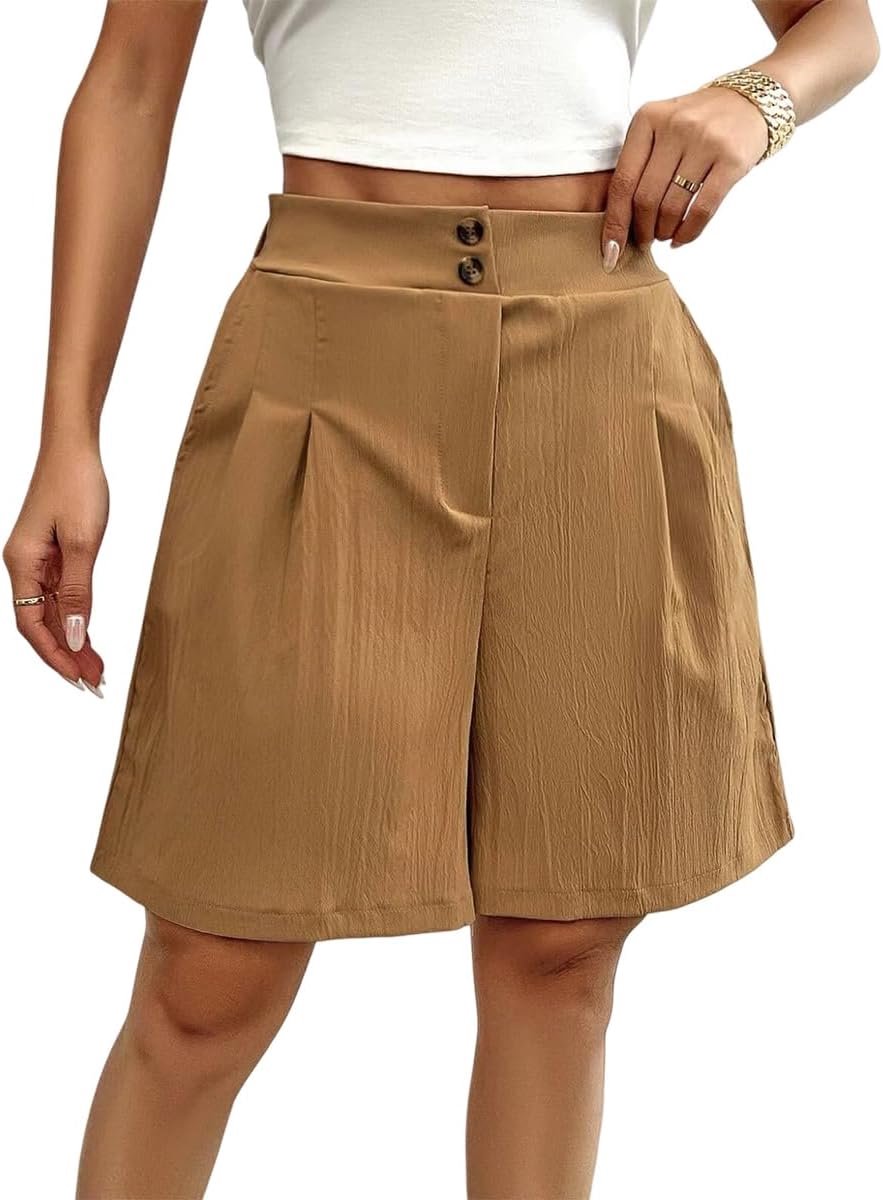 Broek dames shorts zomer korte sportbroek loopshorts trainingsbroek korte sportshorts dames sportbroek hoge taille shorts zomer shorts met zakken en vrijetijdsshort bermuda shorts