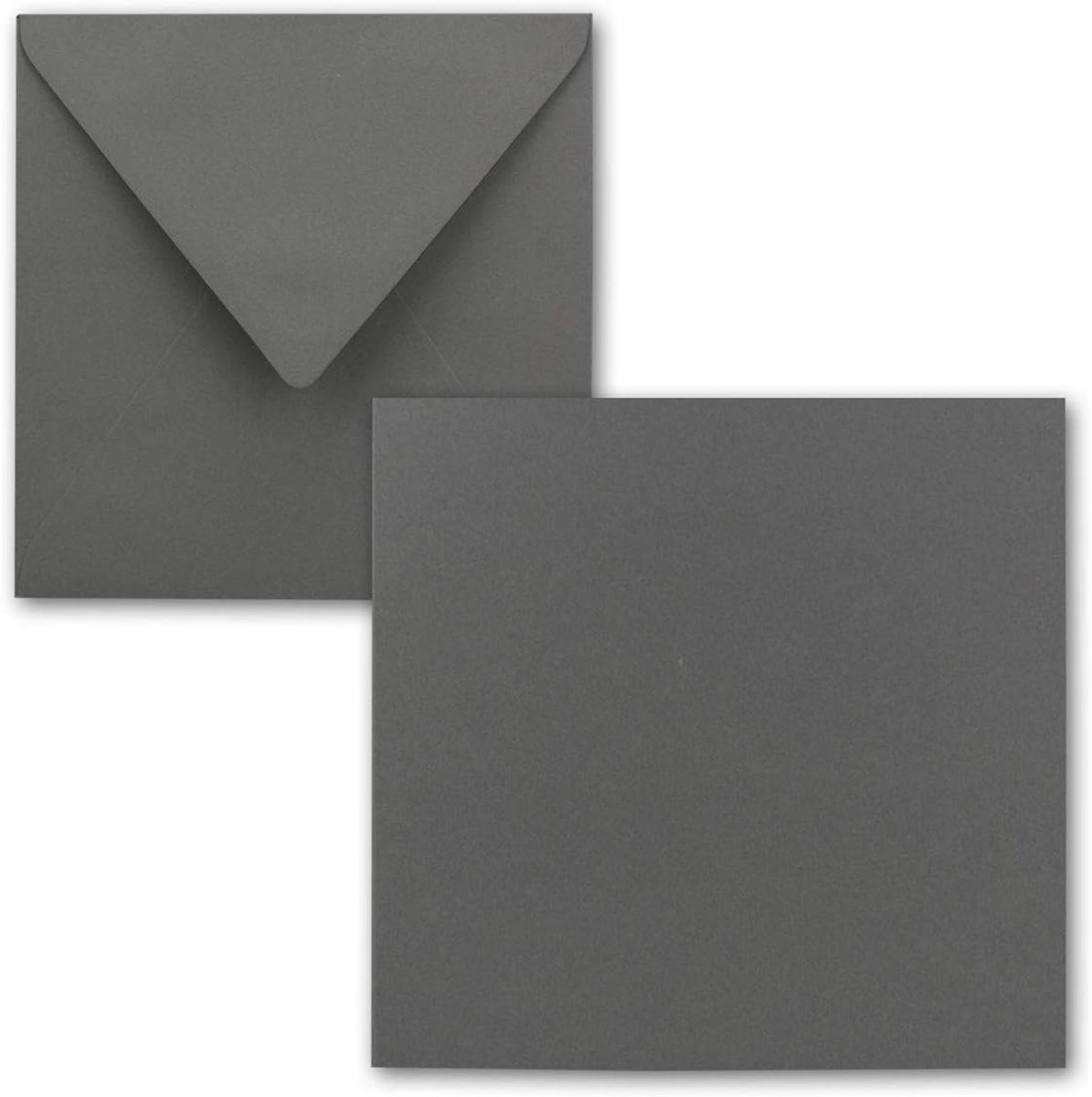 enkel kaartenset - 15 x 15 cm - met brief-enveloppen - Grafietgrijs - 25 stuks - voor wenskaarten & meer - FarbenFroh van GUSTAV NEUSER