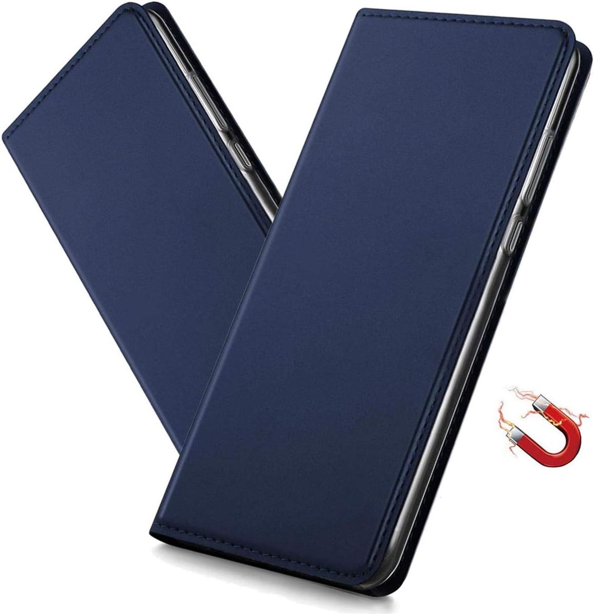 Note 20 Ultra Hoesje, Premium PU-lederen hoes met verborgen magnetische adsorptie, schokbestendig flip portemonnee hoesje voor Samsung Galaxy Note 20 Ultra / Note20 Ultra 5G. DT blauw