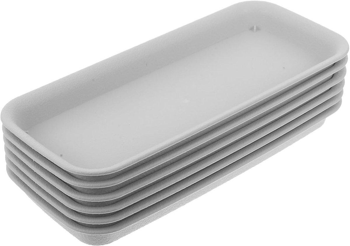 6 Stuks Waterbak Drainagepot Flowerpot Trays Planten Kiembak Afvoerbak Openlucht- Dienblad Schotels Onderste Schotel Afwatering Onderste Lade Waterpot Beige Kunststof Grondstof Pp