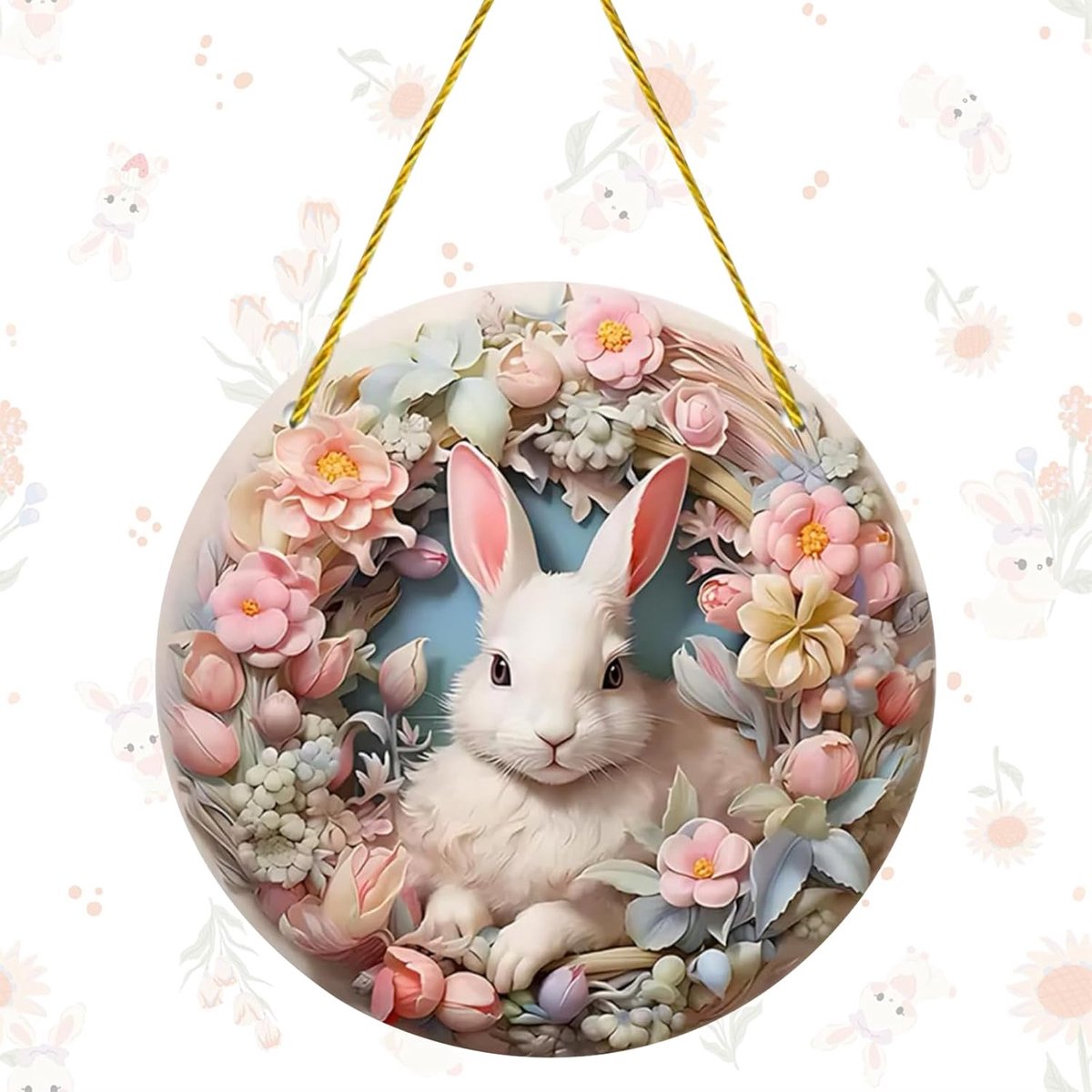 Deurbordjes voor Pasen, om op te hangen, lente, hangdecoratie, paashaas, hanger voor vroegtedecoratie, paasdecoratie
