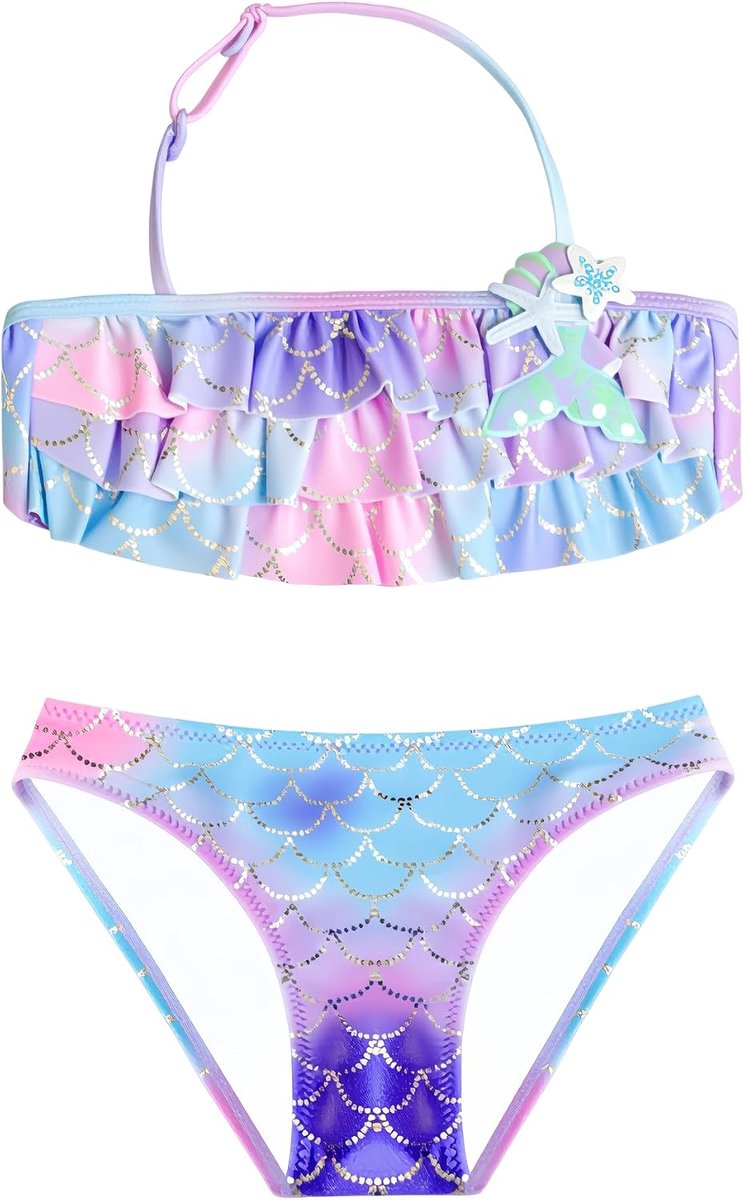 Zwempak, tweedelig bikinisetje, tankinisetjes, zwempak voor meisjes van 2-14 jaar