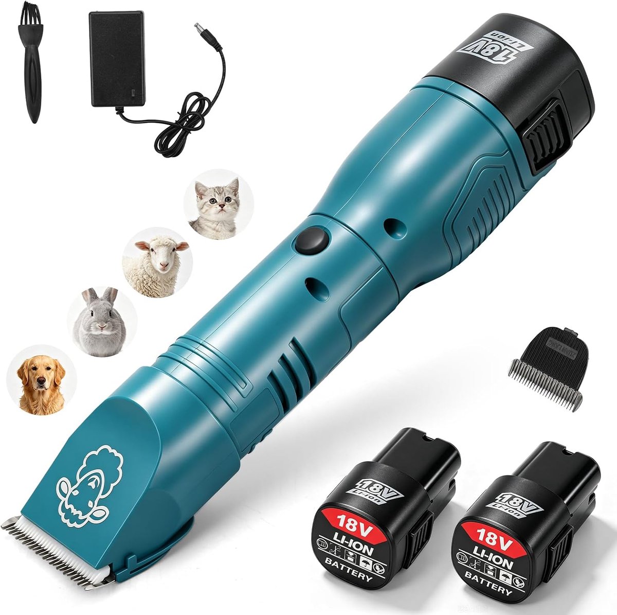 Accu-scheerschaar met 2 accu's van 1500 mAh