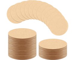 600 stuks ongebleekt natuurlijk koffiefilterpapier, 6,4 cm, rond, compatibel met Aerobie Aeropress koffie- en espressomachines