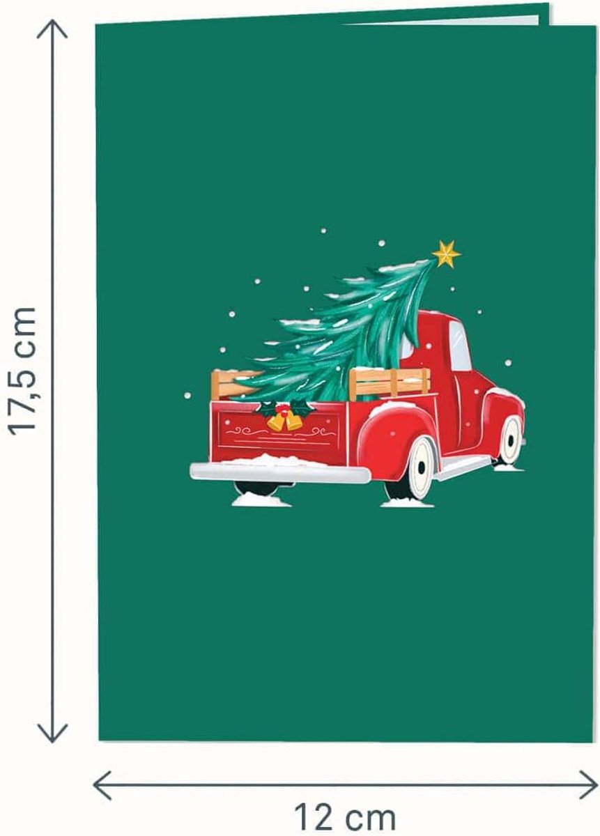 Papercrush Grappige pop-up kaart voor Kerstmis "Driving Home for Christmas"
