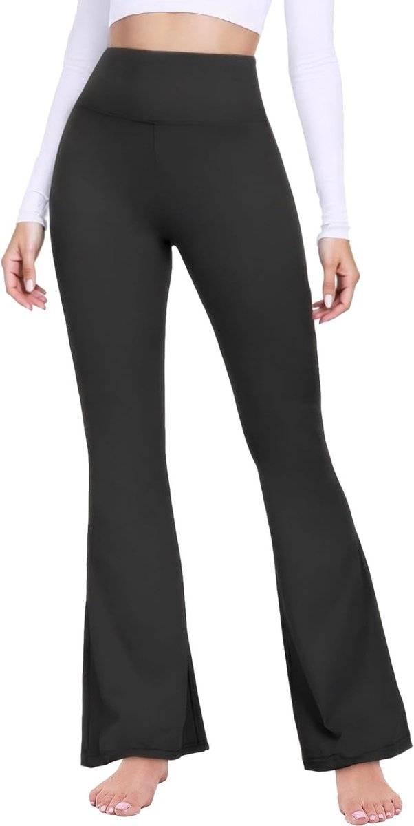 Leggings, hoge taille, bootcut, slagbroek, yogabroek, brede pijpen, V-taille met zakken, ondoorzichtige leggings, jazzbroek, joggingbroek, sportbroek