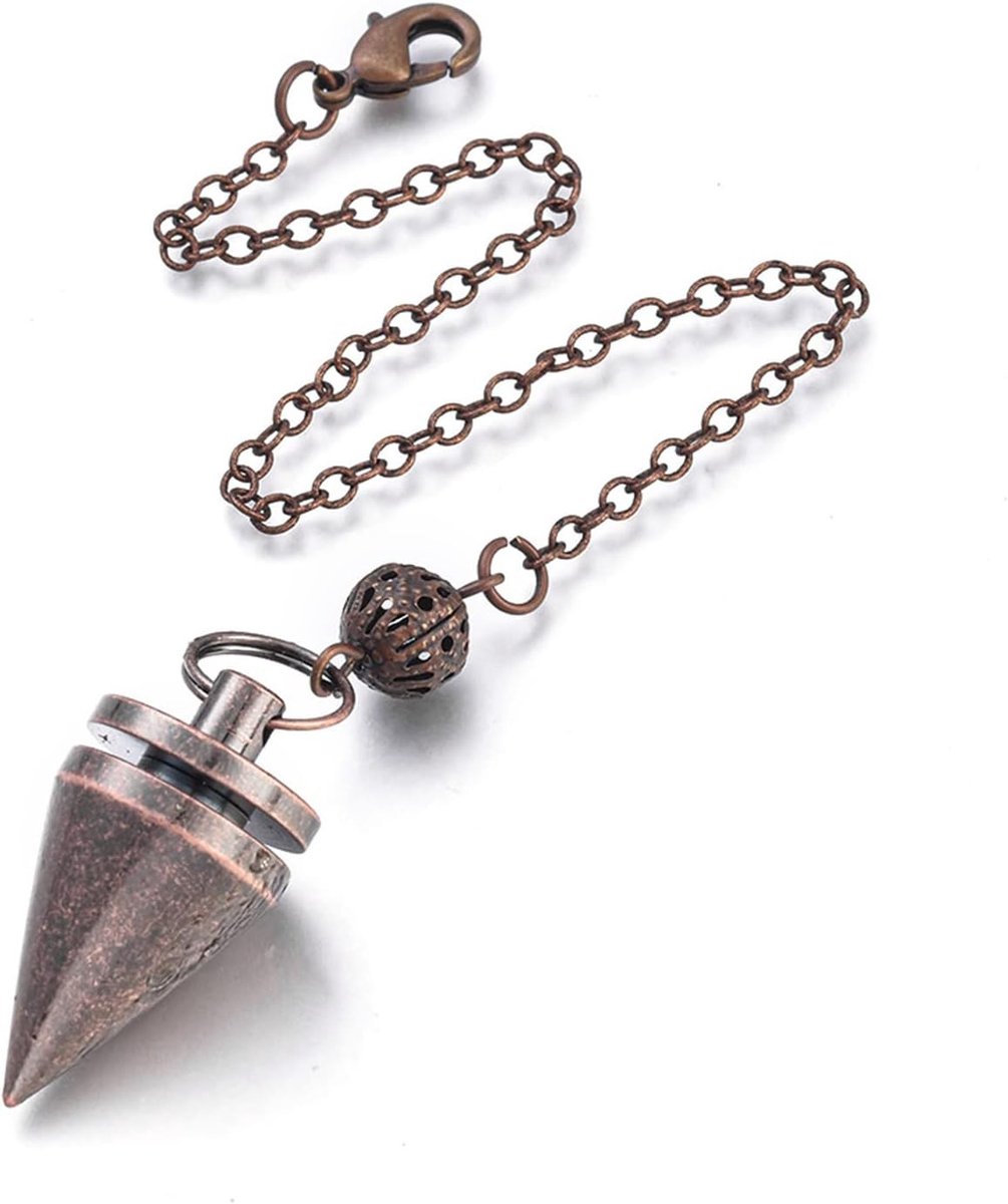 Koper Pendel voor Dowsing en Divinatie - Spirituele Energie, Balanceren en Genezing met Ketting en Cone Pendant in Roodkoper