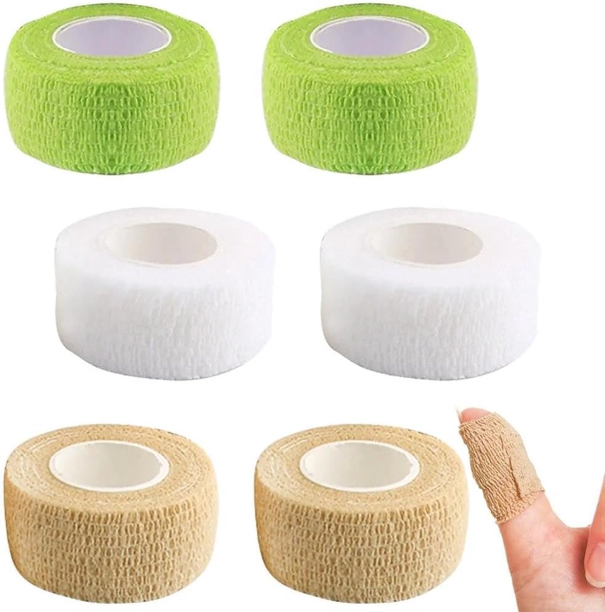 Verband 6 Rollen 2,5cm x 4,5m voor Sport