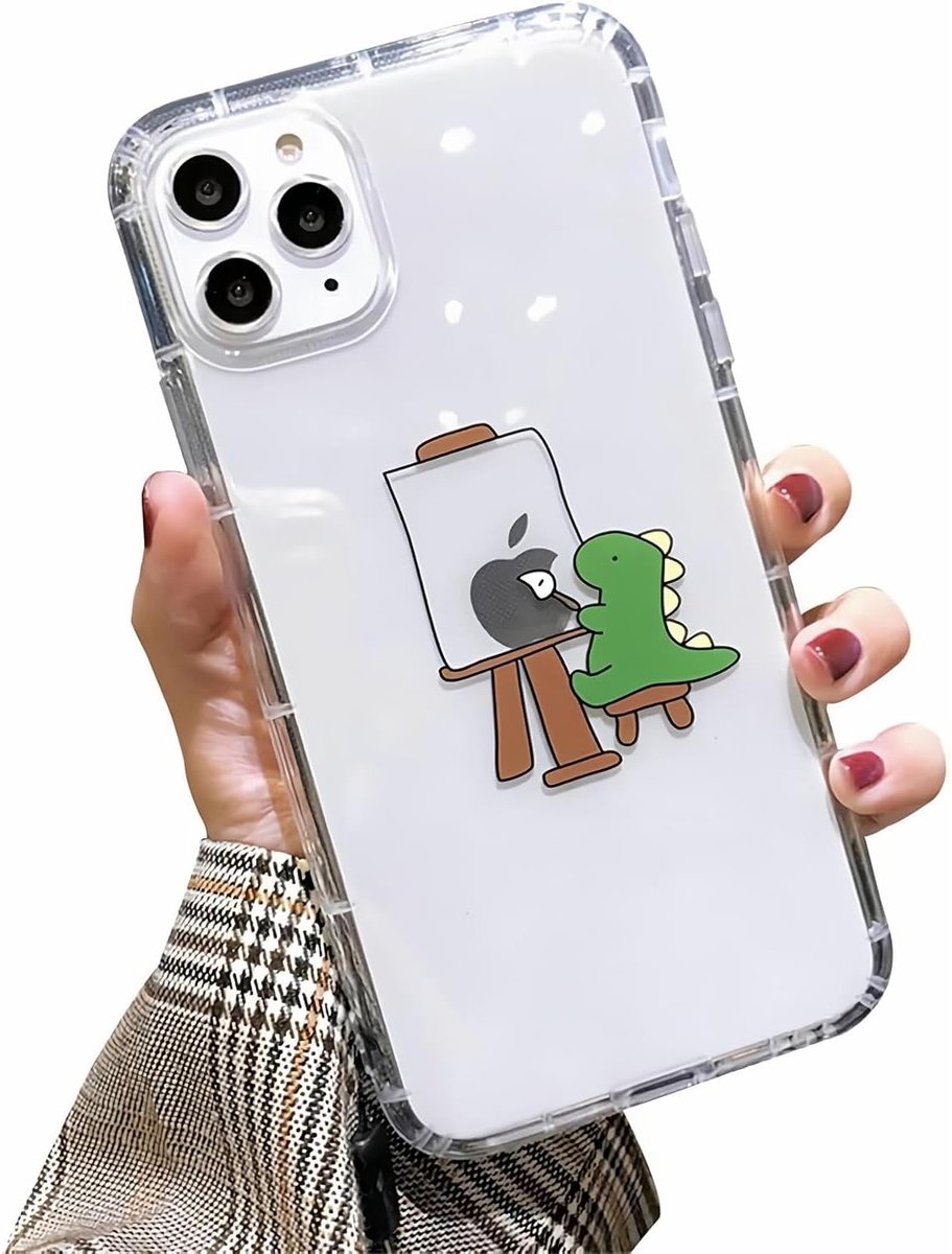 Hoes voor iPhone 16 Pro Max hoes voor iPhone 16 Pro Max, transparant, dinosaurus-patroon, zachte siliconen telefoonhoes, valbescherming, TPU-beschermhoes, case cover voor iPhone 16 Pro Max