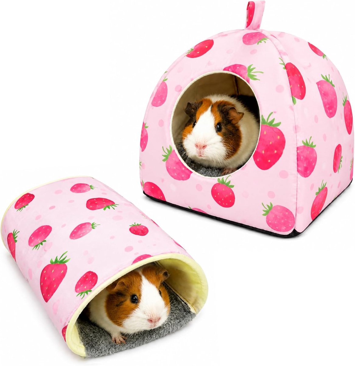 Cavia-huis met tunnelset, knuffelhol, voor kleine dieren