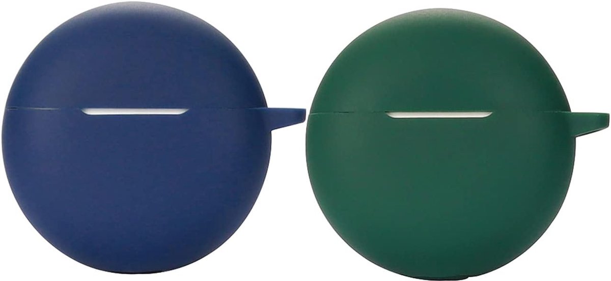 Compatibel met Oppo Enco Buds2 Custodia per cuffie, [Support la ricarica Wireless] [Custodia protettiva Antiurto] Custodia protettiva in Silicone Protettiva per Cuffie (Blue )