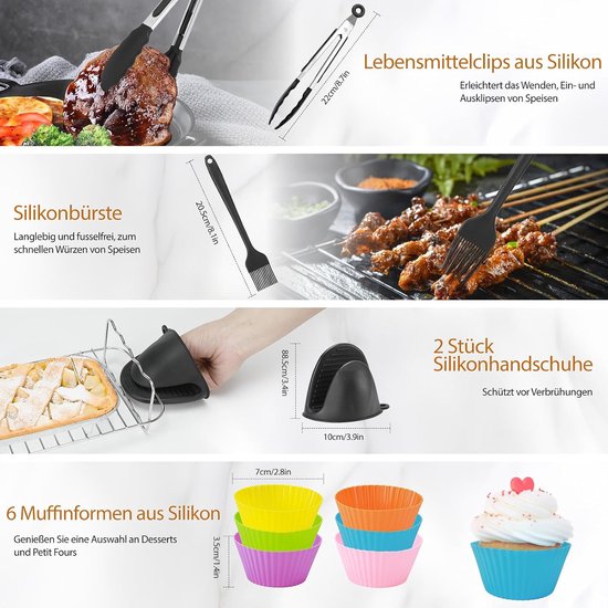Accessoires voor Airfryer Ninja - Geschikt voor Double Stack XL SL400EU/SL451EU & Foodi Max Dual Zone AF300EU/AF400EU/AF451EU - Inzetstukken voor 2 Compartimenten (7,6L-9,5L) — afbeelding 3