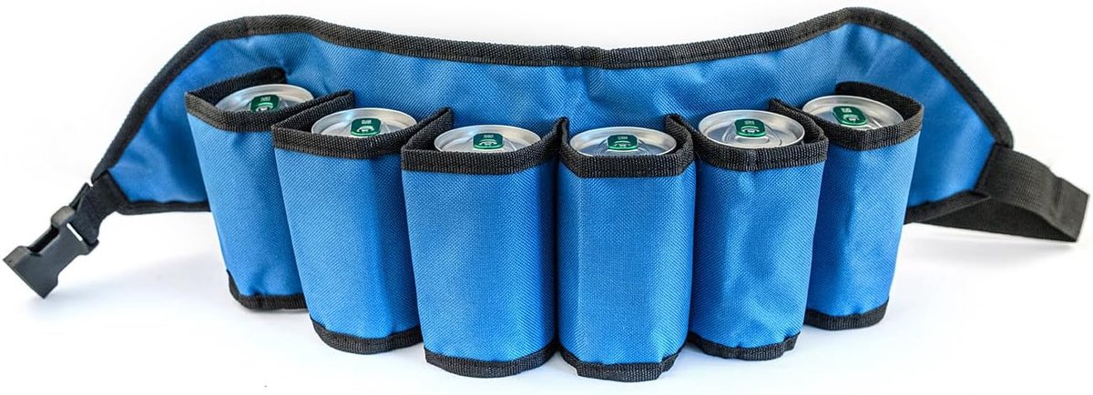 Bier en drank riemtas taille opbergtas bierriem, Oxford doek bierriemhouder (blauw)