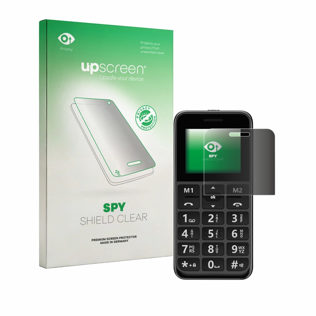 upscreen - privacy screenprotector voor Peaq PMP 92 - Folie Beschermfolie Blauwlichtfilter