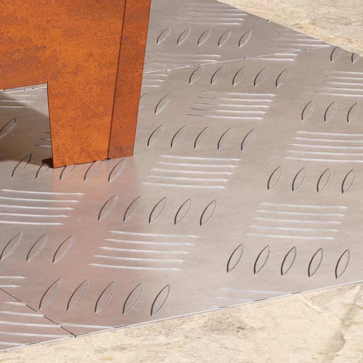 Trap Treden Vierkant 4 Stuks Zilver 40x40 cm