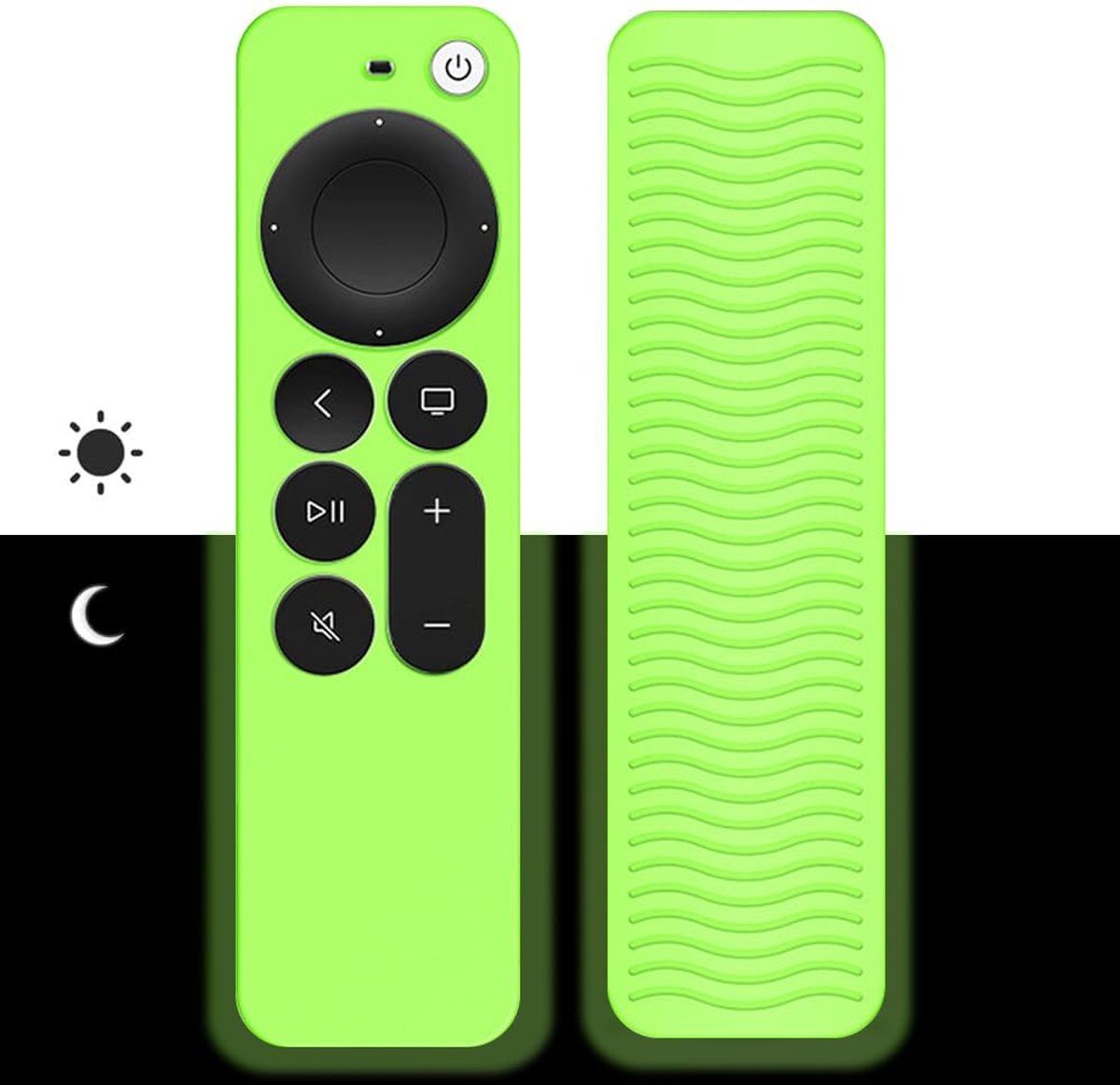 Afstandsbediening voor Apple TV 4K Siri Remote 3rd Gen (2022) / 2e generatie (2021) hoes - siliconen hoes voor tv-accessoires ( Glow)