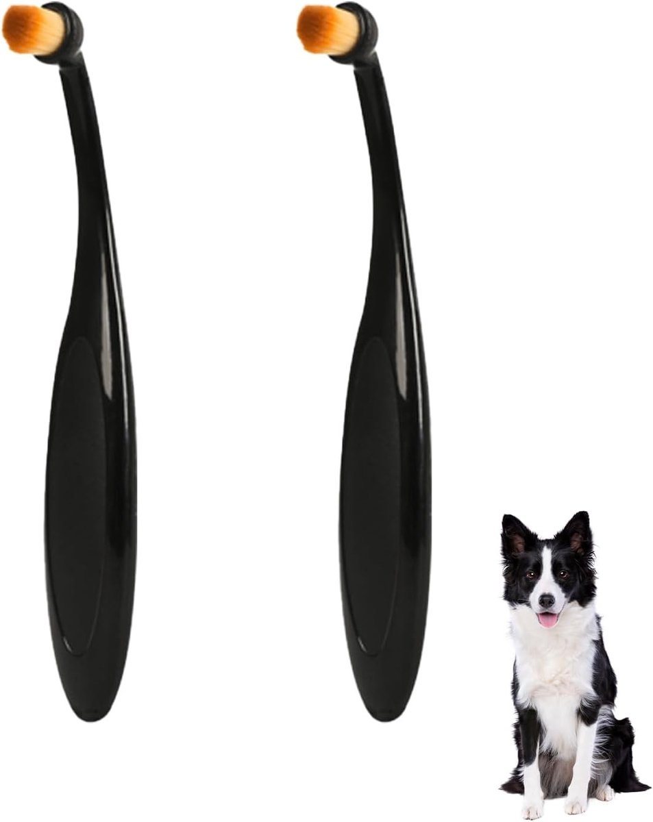 2 Stuks Professionele Poederapplicator Borstels voor Honden en Katten - Ideaal voor het Aanbrengen van Tear Stain Poeder en Vachtverzorging