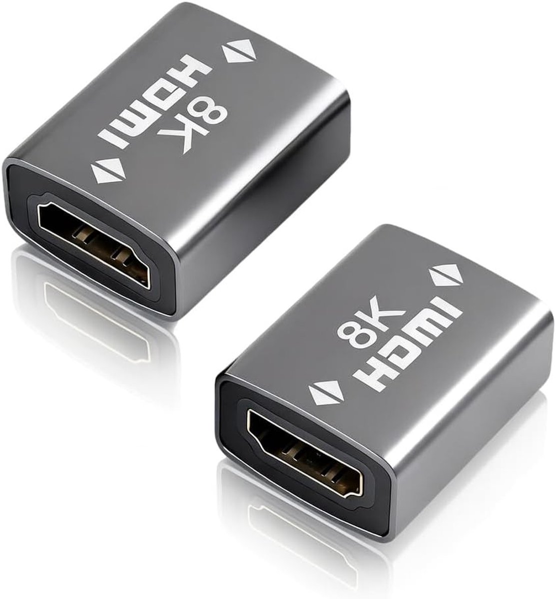 HDMI Coupler 8K Adapter voor Signaalverlenging, Gouden Contacts, Geschikt voor TV, Laptop en Projector