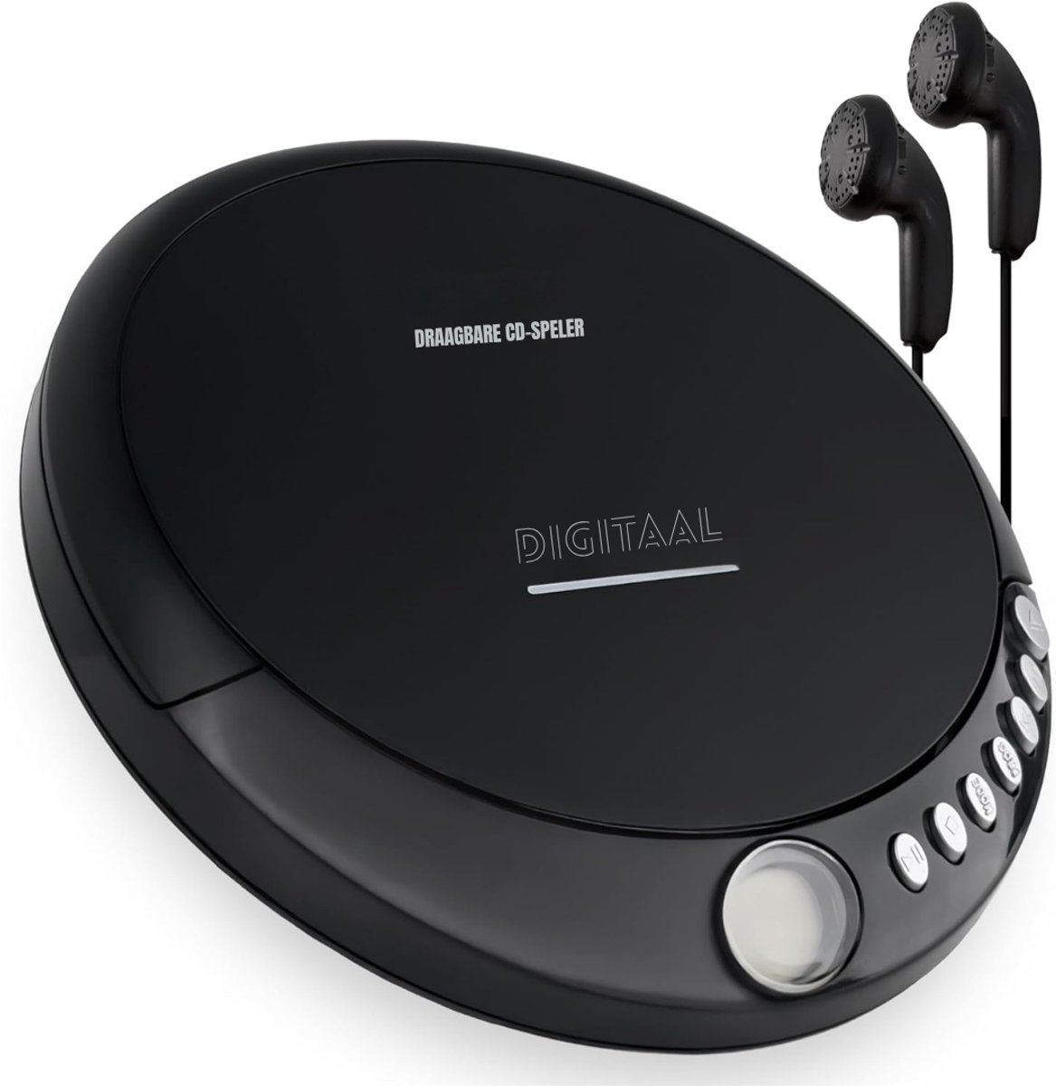 MIRA® Discman - Diskman – Draagbare Cassette Speler - Zwart - 15cm x 14cm x 3cm