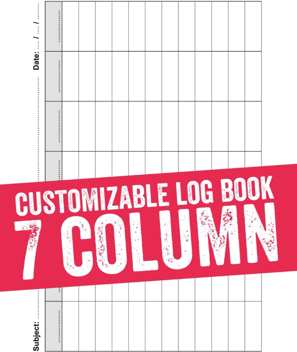 Customizable Log Book 7 Column: Funny Columnar Logbook For Accountant, Bookkeeping - ShopVlot
