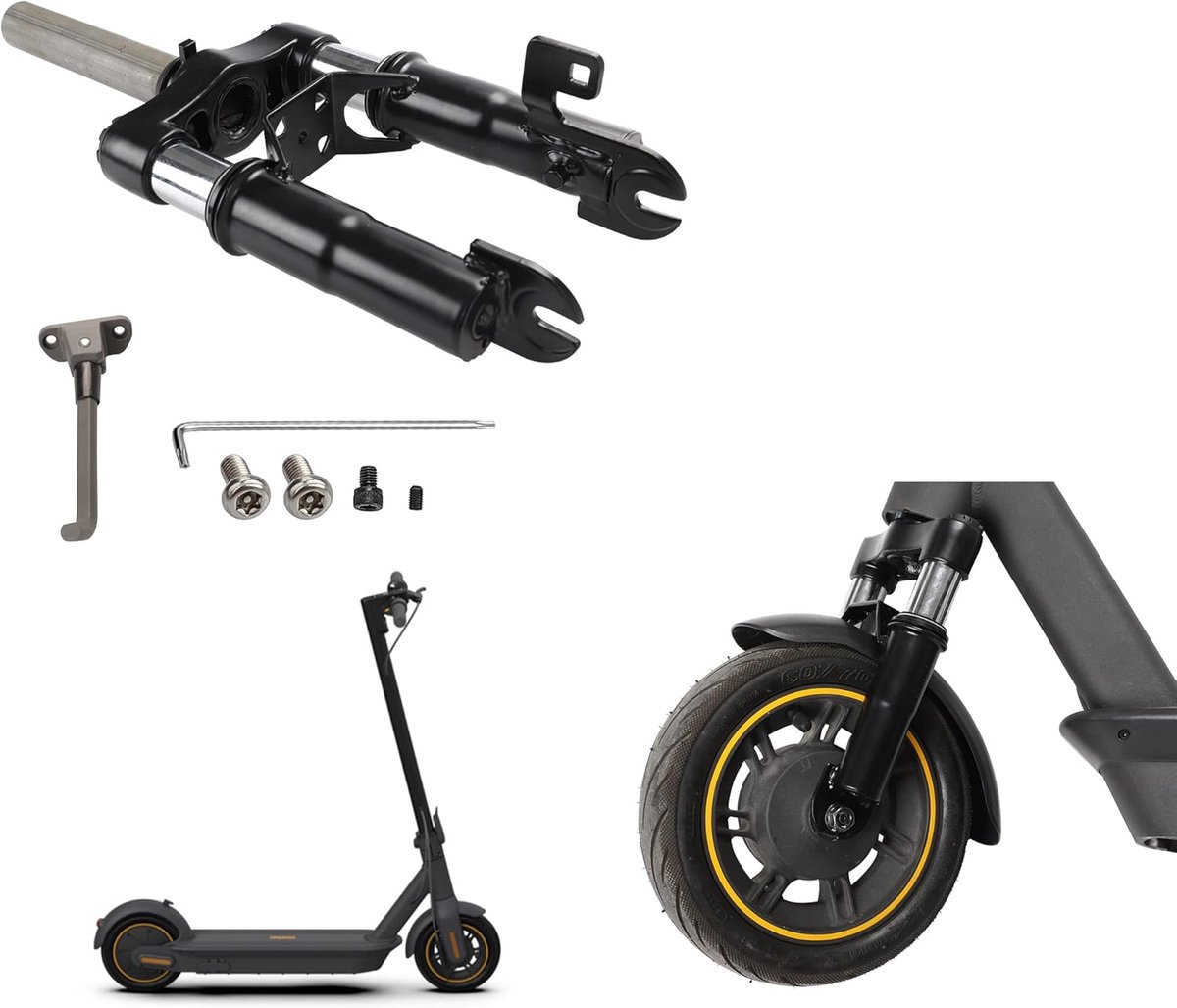 Veringset voor de voorkant, voor de Segway Ninebot Max G30/Max G30E/Max G30 LE/Max G30D, schokdemper, voor de elektrische step, accessoires, modificatie