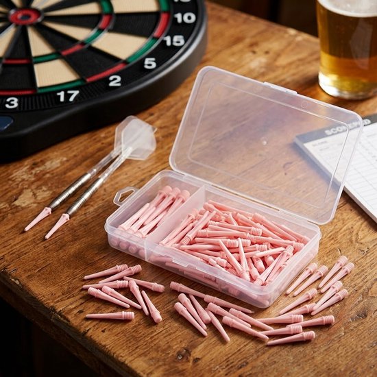 Roze dart tips soft tip set 120 stuks darts accessoires kunststof dart punten vervangbare soft tips voor elektronische dartborden inclusief opbergdoosjes — afbeelding 2