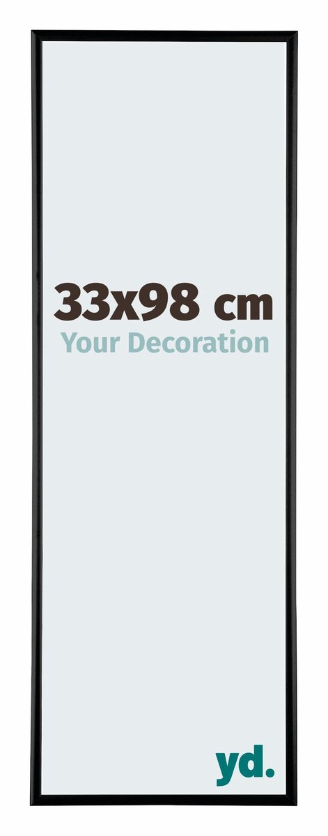 yd. Your Decoration - Fotolijst 33x98 cm - Aluminium - Zwart Hoogglans - Kent