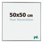 Your Decoration - Fotolijst 50x50 cm - Kunststof - Zilver Hoogglans - Evry