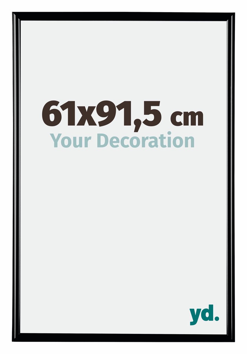 yd. Your Decoration - Fotolijst 61x91,5 cm - Kunststof - Zwart Hoogglans - Bordeaux
