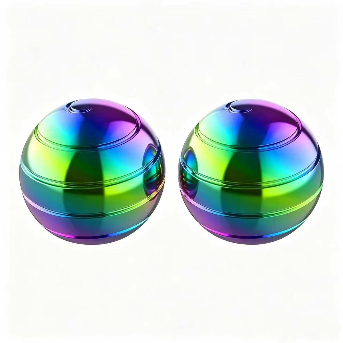 Namajunas - Draaiende bol voor op het bureau - 2 stucks - Diameter 40 mm - Met antislip voet - Het verlichten van stress - Stijlvolle kleureffecten - Decoratie voor op het bureau - Perfect cadeau