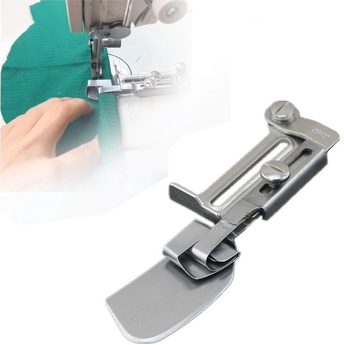 1 stuk rolzoomvoet - Universele naai-rolzoomvoet - Verstelbare naai-rolzoomvoet - Verbeterde verstelbare breedte rolzoomvoet - voor naaimachine-accessoires (12-20 mm)