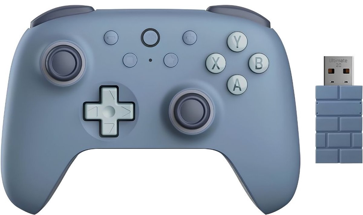 KIRA® Controller - Controller Pc - Draadloze Controller - Blauw - 16cm x 13cm x 8cm