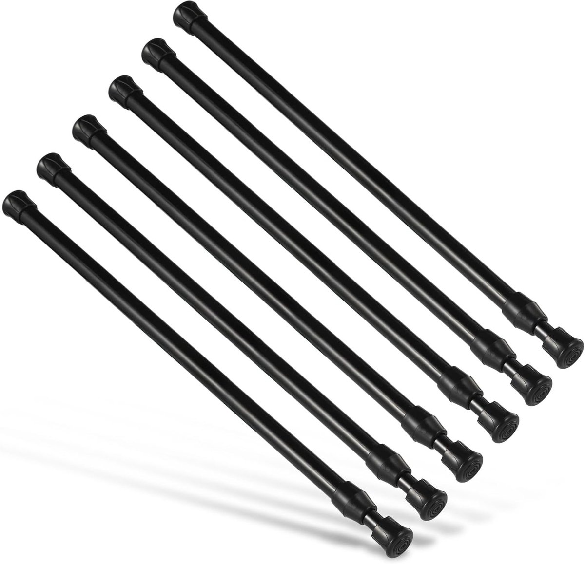 Goowin 6 stuks spanstang, 40-70 cm spangordijnroede, roestvrije veer kleine spanstang, verstelbare spanstangen voor - ShopVlot