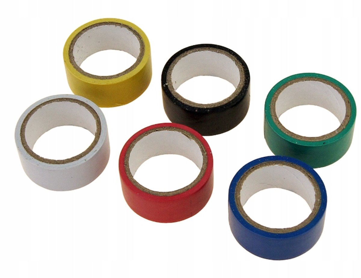 Isolatietape Set 6 Kleuren - 5m x 18mm