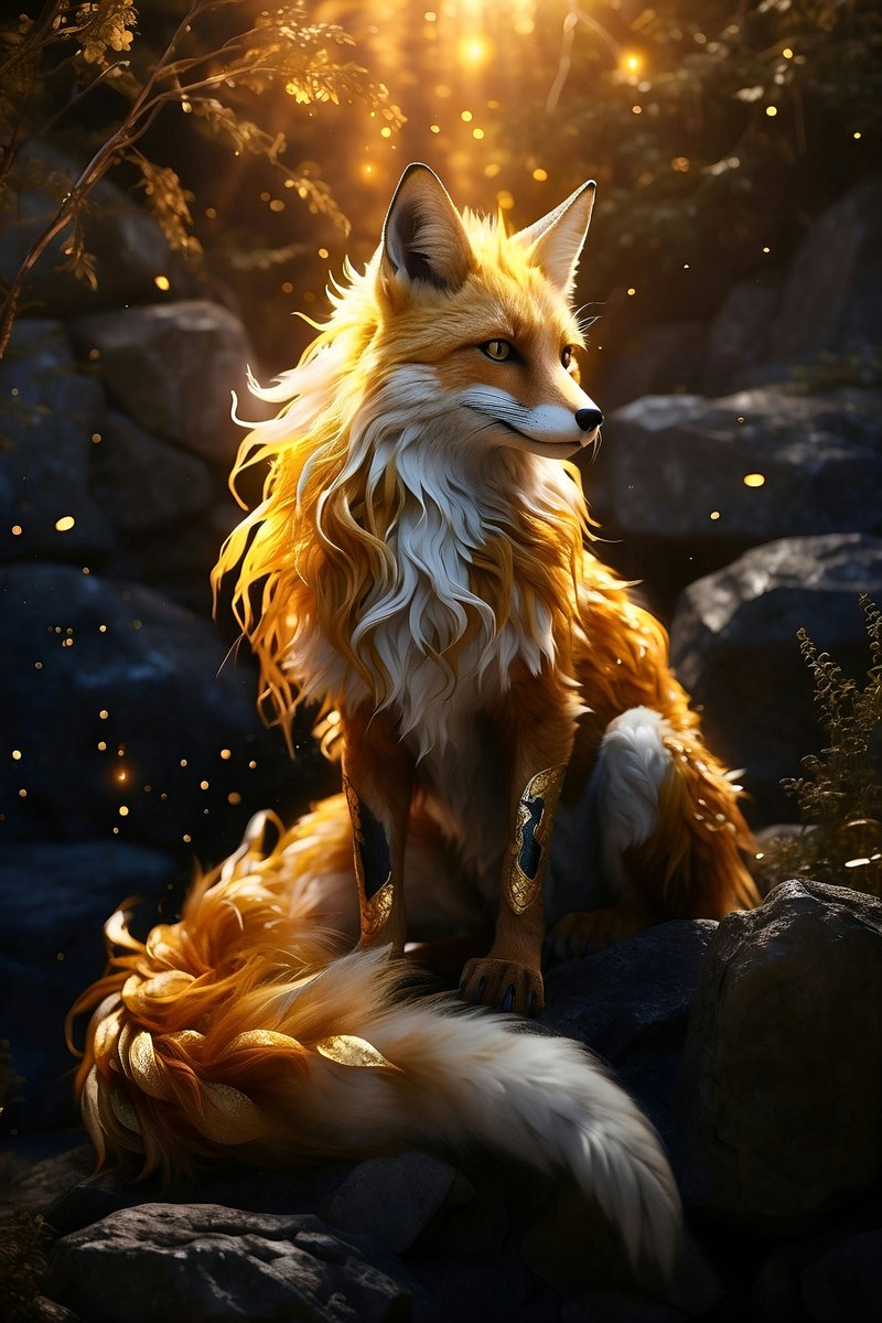 Fantasy Poster - Vos - Mystiek Wezen - Monster - posters - formaat 70x100cm - Wanddecoratie - L1175MT