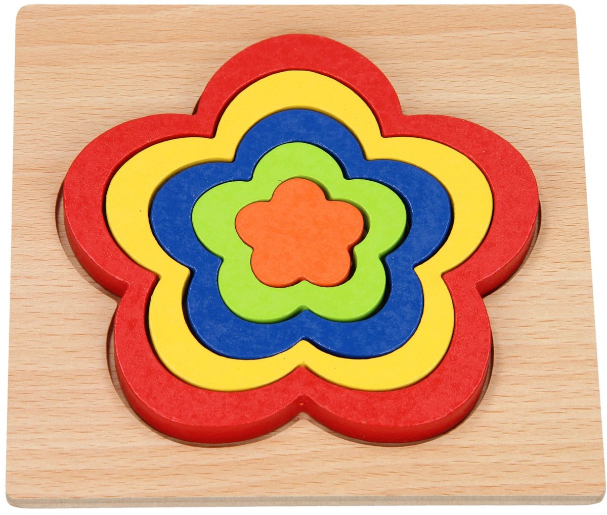 Houten Vormenpuzzel - Bloem