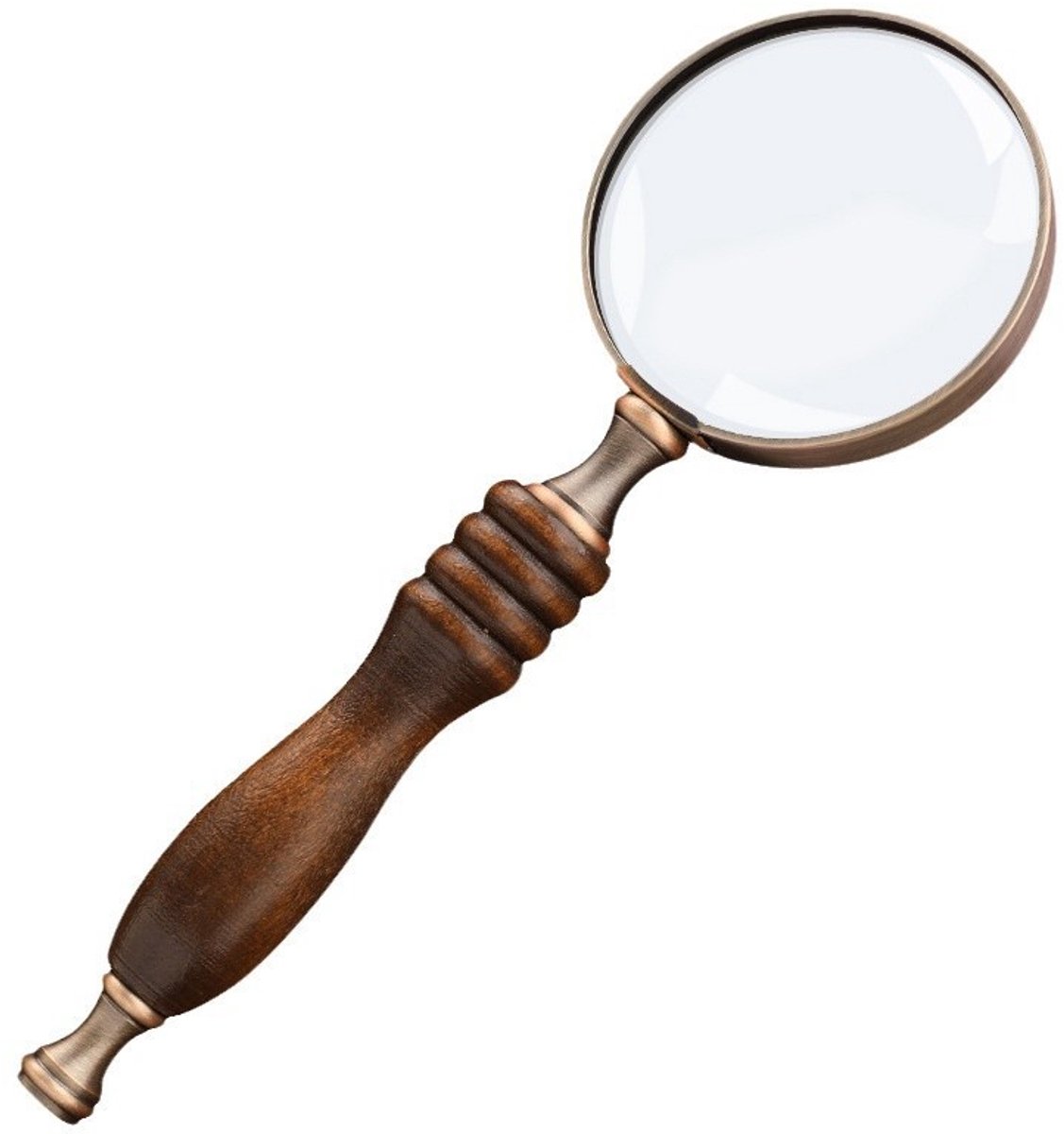 Retro‑antieke handloep (vergrootglas), 10‑voudige vergroting, lensdiameter 88 mm, handmodel voor lezen, reparaties, observatie en handwerk.