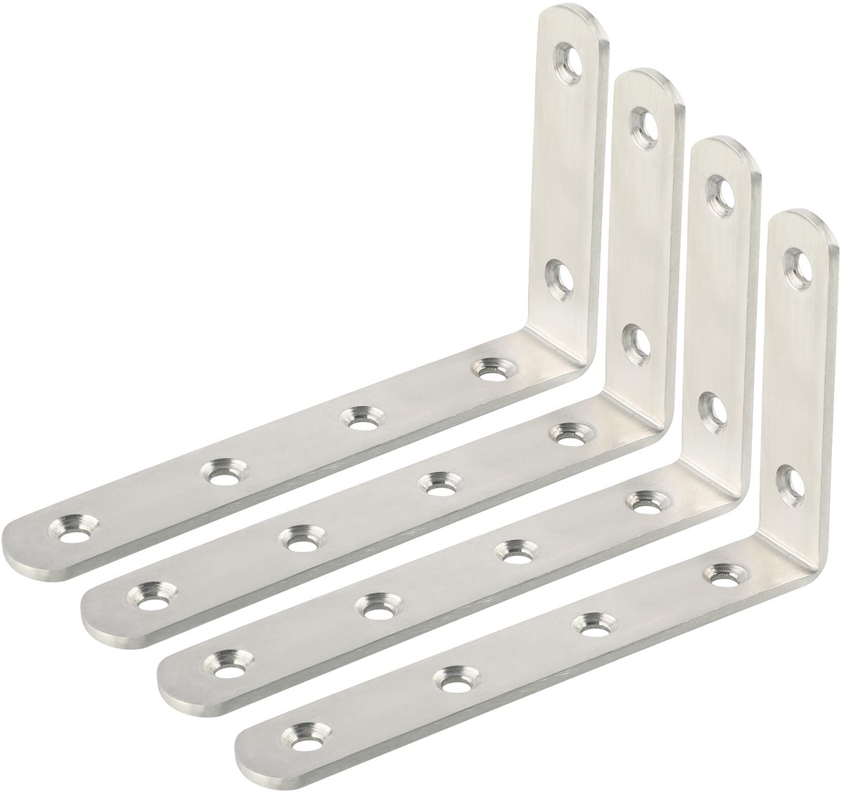 SAYAYO Plankdrager, Zwevende Plankhouders,4 stuks Metalen plankbeugels, Geborsteld floating shelf bracket van - ShopVlot